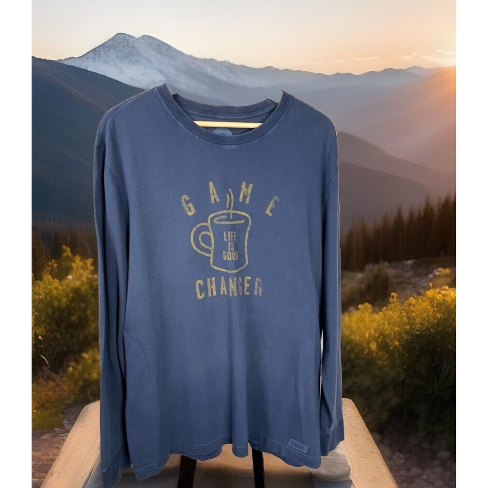 Life is Good T Shirt Large Classic Fit Tee‎ Coffee Game Changer Do What You Love